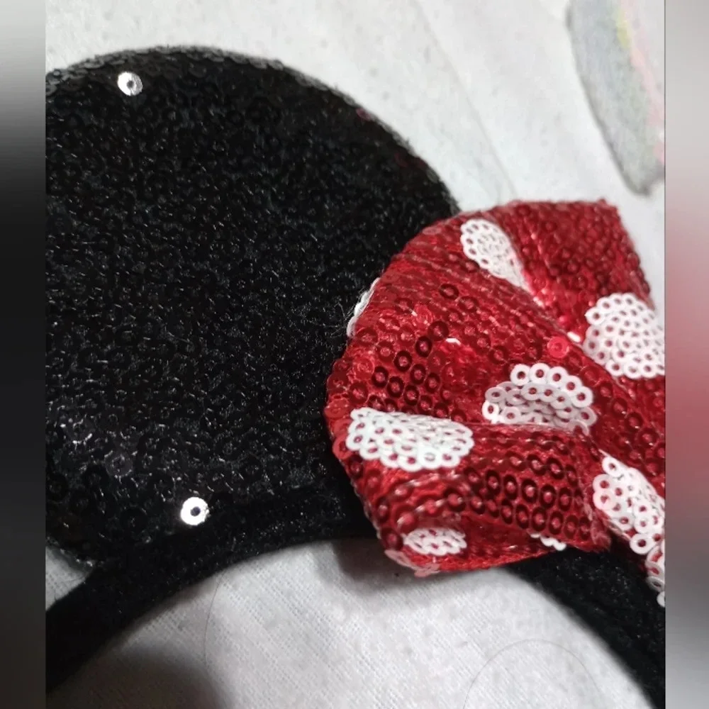Two Minnie mouse style headbands, excellently crafted, NWOT